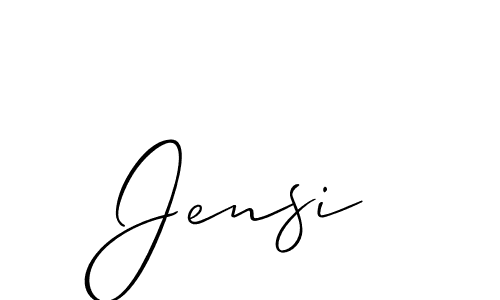 Create a beautiful signature design for name Jensi. With this signature (Allison_Script) fonts, you can make a handwritten signature for free. Jensi signature style 2 images and pictures png