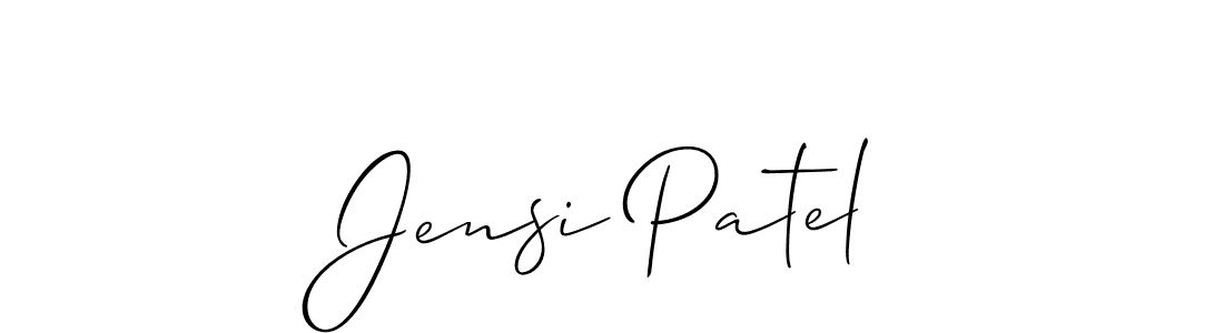 Allison_Script is a professional signature style that is perfect for those who want to add a touch of class to their signature. It is also a great choice for those who want to make their signature more unique. Get Jensi Patel name to fancy signature for free. Jensi Patel signature style 2 images and pictures png