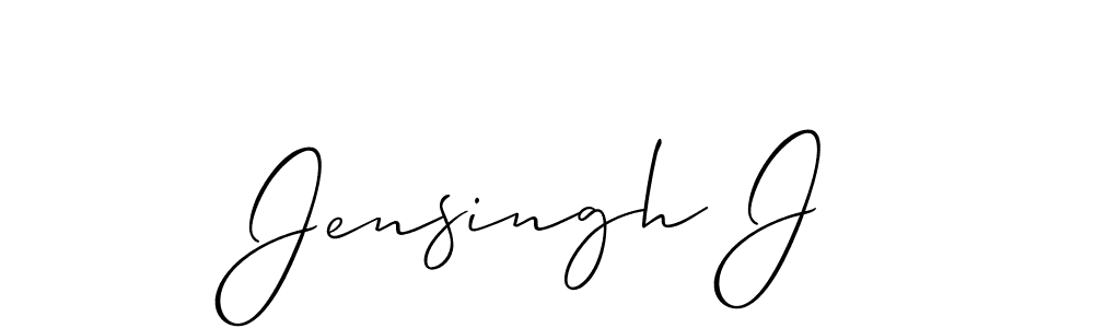 Make a beautiful signature design for name Jensingh J. With this signature (Allison_Script) style, you can create a handwritten signature for free. Jensingh J signature style 2 images and pictures png