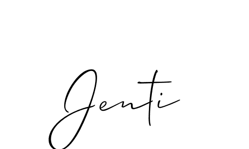 You should practise on your own different ways (Allison_Script) to write your name (Jenti) in signature. don't let someone else do it for you. Jenti signature style 2 images and pictures png