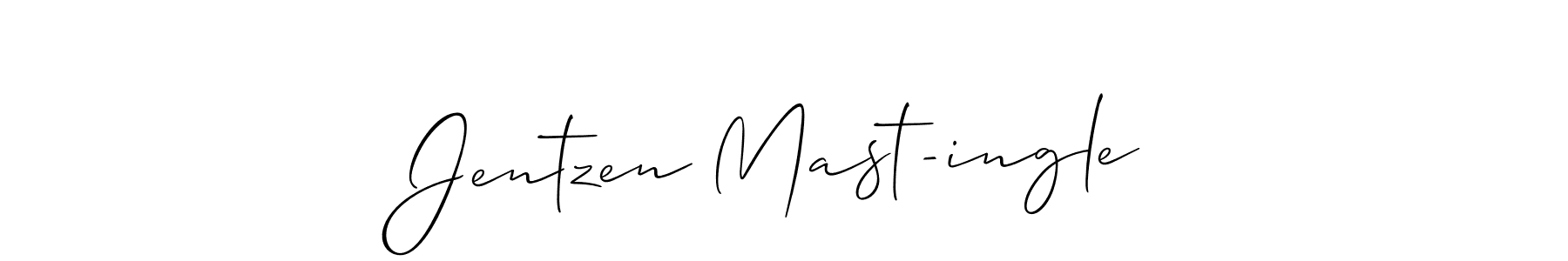 Create a beautiful signature design for name Jentzen Mast-ingle. With this signature (Allison_Script) fonts, you can make a handwritten signature for free. Jentzen Mast-ingle signature style 2 images and pictures png