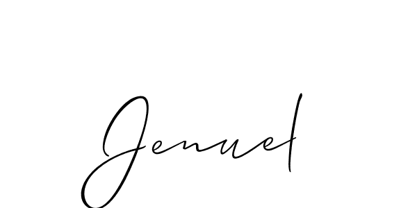 if you are searching for the best signature style for your name Jenuel. so please give up your signature search. here we have designed multiple signature styles  using Allison_Script. Jenuel signature style 2 images and pictures png