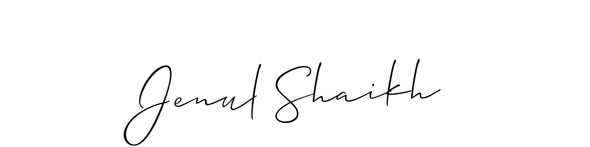 How to Draw Jenul Shaikh signature style? Allison_Script is a latest design signature styles for name Jenul Shaikh. Jenul Shaikh signature style 2 images and pictures png