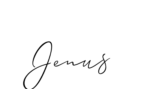 Make a beautiful signature design for name Jenus. With this signature (Allison_Script) style, you can create a handwritten signature for free. Jenus signature style 2 images and pictures png