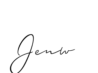 Also You can easily find your signature by using the search form. We will create Jenw name handwritten signature images for you free of cost using Allison_Script sign style. Jenw signature style 2 images and pictures png