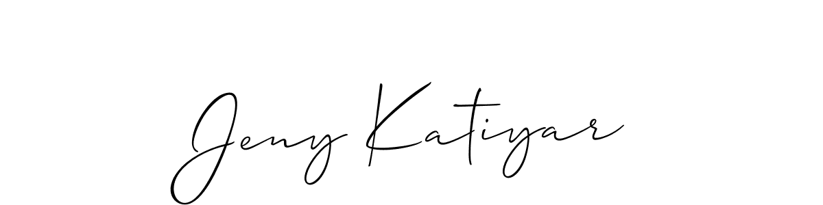 Similarly Allison_Script is the best handwritten signature design. Signature creator online .You can use it as an online autograph creator for name Jeny Katiyar. Jeny Katiyar signature style 2 images and pictures png