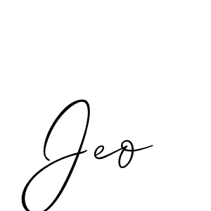 How to make Jeo signature? Allison_Script is a professional autograph style. Create handwritten signature for Jeo name. Jeo signature style 2 images and pictures png