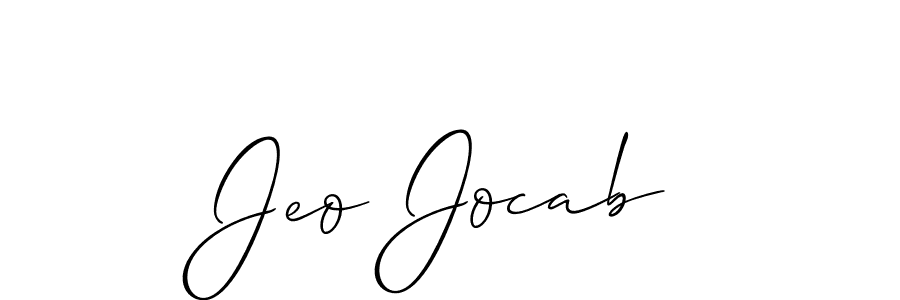 How to make Jeo Jocab name signature. Use Allison_Script style for creating short signs online. This is the latest handwritten sign. Jeo Jocab signature style 2 images and pictures png