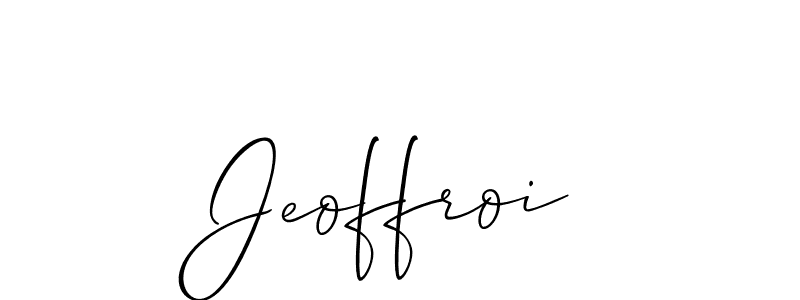 Make a short Jeoffroi signature style. Manage your documents anywhere anytime using Allison_Script. Create and add eSignatures, submit forms, share and send files easily. Jeoffroi signature style 2 images and pictures png