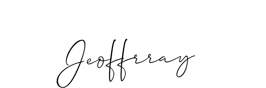 Design your own signature with our free online signature maker. With this signature software, you can create a handwritten (Allison_Script) signature for name Jeoffrray. Jeoffrray signature style 2 images and pictures png