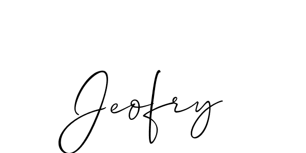 The best way (Allison_Script) to make a short signature is to pick only two or three words in your name. The name Jeofry include a total of six letters. For converting this name. Jeofry signature style 2 images and pictures png