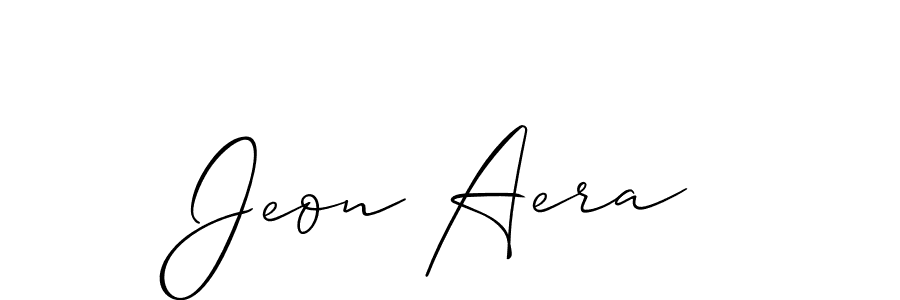 Use a signature maker to create a handwritten signature online. With this signature software, you can design (Allison_Script) your own signature for name Jeon Aera. Jeon Aera signature style 2 images and pictures png