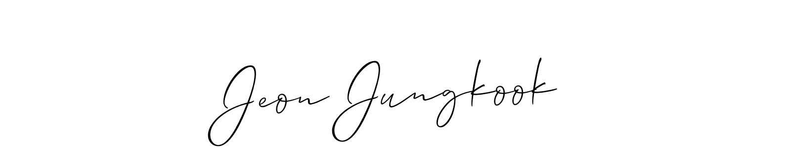 Also You can easily find your signature by using the search form. We will create Jeon Jungkook♥ name handwritten signature images for you free of cost using Allison_Script sign style. Jeon Jungkook♥ signature style 2 images and pictures png