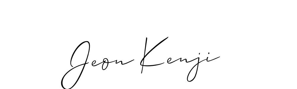 Design your own signature with our free online signature maker. With this signature software, you can create a handwritten (Allison_Script) signature for name Jeon Kenji. Jeon Kenji signature style 2 images and pictures png