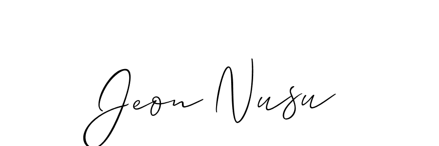 This is the best signature style for the Jeon Nusu name. Also you like these signature font (Allison_Script). Mix name signature. Jeon Nusu signature style 2 images and pictures png