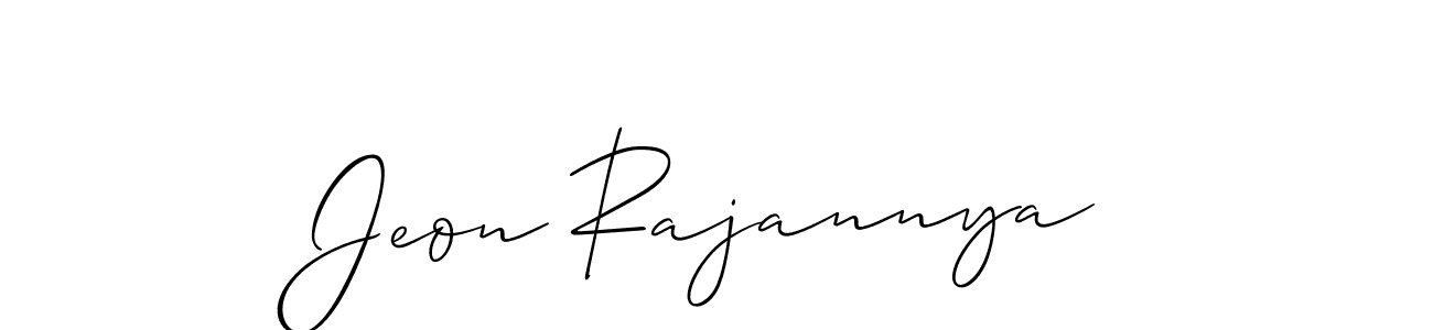 How to make Jeon Rajannya signature? Allison_Script is a professional autograph style. Create handwritten signature for Jeon Rajannya name. Jeon Rajannya signature style 2 images and pictures png