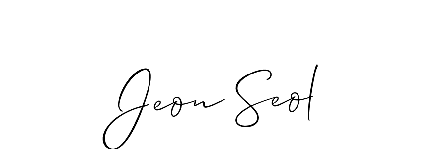 How to make Jeon Seol signature? Allison_Script is a professional autograph style. Create handwritten signature for Jeon Seol name. Jeon Seol signature style 2 images and pictures png