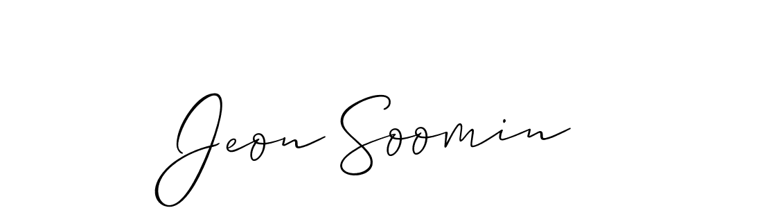 You should practise on your own different ways (Allison_Script) to write your name (Jeon Soomin) in signature. don't let someone else do it for you. Jeon Soomin signature style 2 images and pictures png