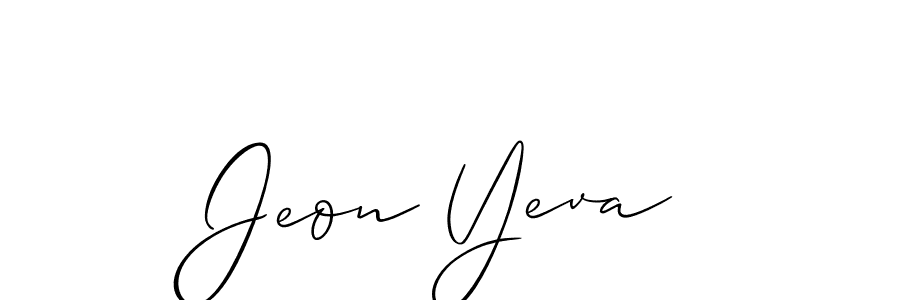 It looks lik you need a new signature style for name Jeon Yeva. Design unique handwritten (Allison_Script) signature with our free signature maker in just a few clicks. Jeon Yeva signature style 2 images and pictures png