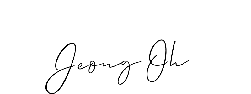 Allison_Script is a professional signature style that is perfect for those who want to add a touch of class to their signature. It is also a great choice for those who want to make their signature more unique. Get Jeong Oh name to fancy signature for free. Jeong Oh signature style 2 images and pictures png