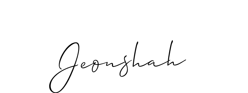 How to make Jeonshah signature? Allison_Script is a professional autograph style. Create handwritten signature for Jeonshah name. Jeonshah signature style 2 images and pictures png