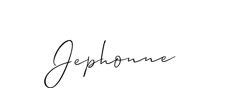 Jephonne stylish signature style. Best Handwritten Sign (Allison_Script) for my name. Handwritten Signature Collection Ideas for my name Jephonne. Jephonne signature style 2 images and pictures png