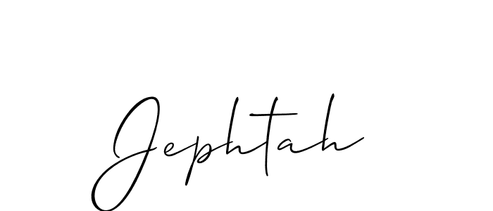 Also we have Jephtah name is the best signature style. Create professional handwritten signature collection using Allison_Script autograph style. Jephtah signature style 2 images and pictures png