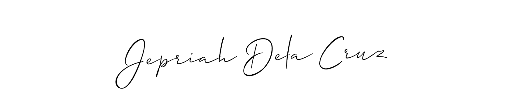 Also You can easily find your signature by using the search form. We will create Jepriah Dela Cruz name handwritten signature images for you free of cost using Allison_Script sign style. Jepriah Dela Cruz signature style 2 images and pictures png