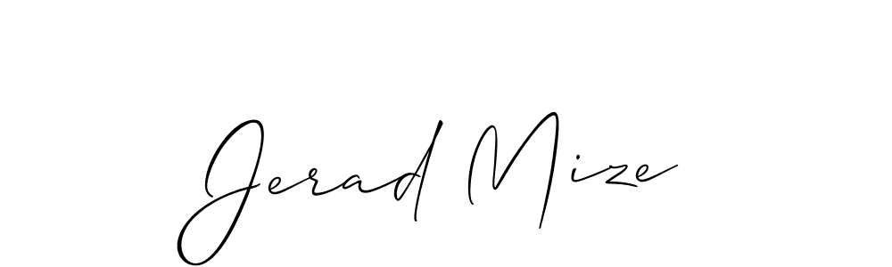 Jerad Mize stylish signature style. Best Handwritten Sign (Allison_Script) for my name. Handwritten Signature Collection Ideas for my name Jerad Mize. Jerad Mize signature style 2 images and pictures png
