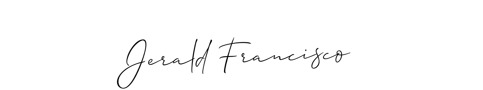 This is the best signature style for the Jerald Francisco name. Also you like these signature font (Allison_Script). Mix name signature. Jerald Francisco signature style 2 images and pictures png