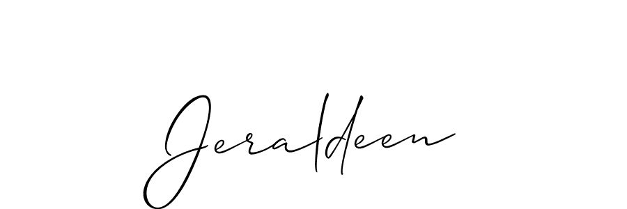 Best and Professional Signature Style for Jeraldeen. Allison_Script Best Signature Style Collection. Jeraldeen signature style 2 images and pictures png