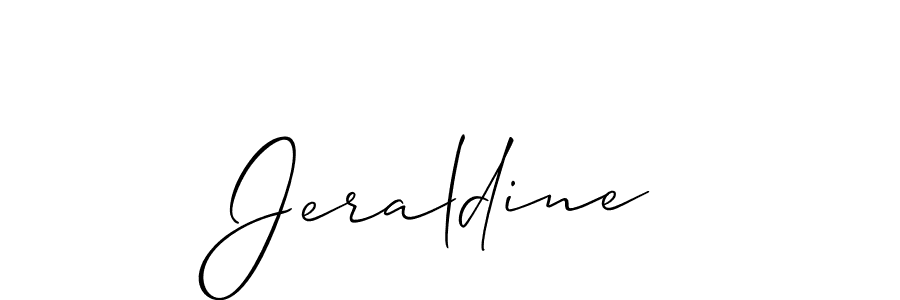 Use a signature maker to create a handwritten signature online. With this signature software, you can design (Allison_Script) your own signature for name Jeraldine. Jeraldine signature style 2 images and pictures png