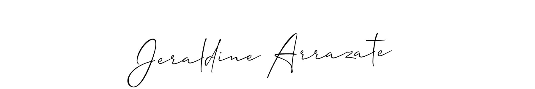 You should practise on your own different ways (Allison_Script) to write your name (Jeraldine Arrazate) in signature. don't let someone else do it for you. Jeraldine Arrazate signature style 2 images and pictures png