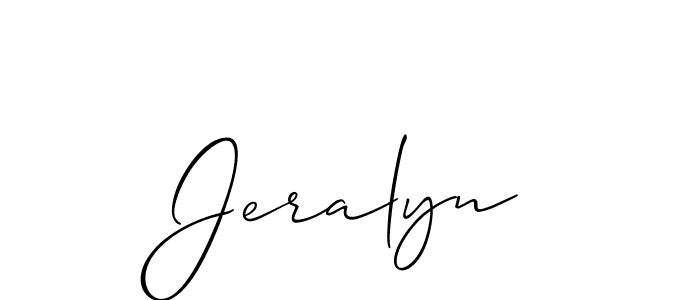 How to make Jeralyn signature? Allison_Script is a professional autograph style. Create handwritten signature for Jeralyn name. Jeralyn signature style 2 images and pictures png