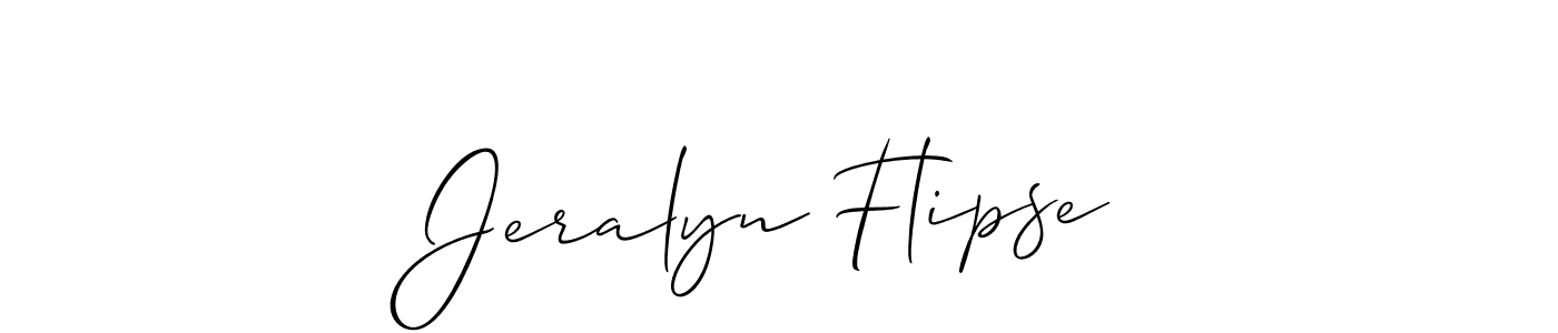 Use a signature maker to create a handwritten signature online. With this signature software, you can design (Allison_Script) your own signature for name Jeralyn Flipse. Jeralyn Flipse signature style 2 images and pictures png