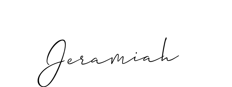 Make a beautiful signature design for name Jeramiah. With this signature (Allison_Script) style, you can create a handwritten signature for free. Jeramiah signature style 2 images and pictures png