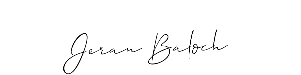 Jeran Baloch stylish signature style. Best Handwritten Sign (Allison_Script) for my name. Handwritten Signature Collection Ideas for my name Jeran Baloch. Jeran Baloch signature style 2 images and pictures png