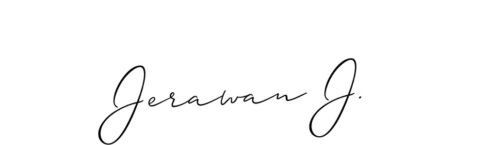 Allison_Script is a professional signature style that is perfect for those who want to add a touch of class to their signature. It is also a great choice for those who want to make their signature more unique. Get Jerawan J. name to fancy signature for free. Jerawan J. signature style 2 images and pictures png