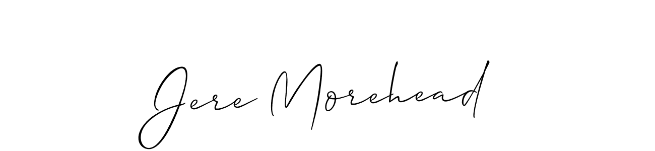 The best way (Allison_Script) to make a short signature is to pick only two or three words in your name. The name Jere Morehead include a total of six letters. For converting this name. Jere Morehead signature style 2 images and pictures png