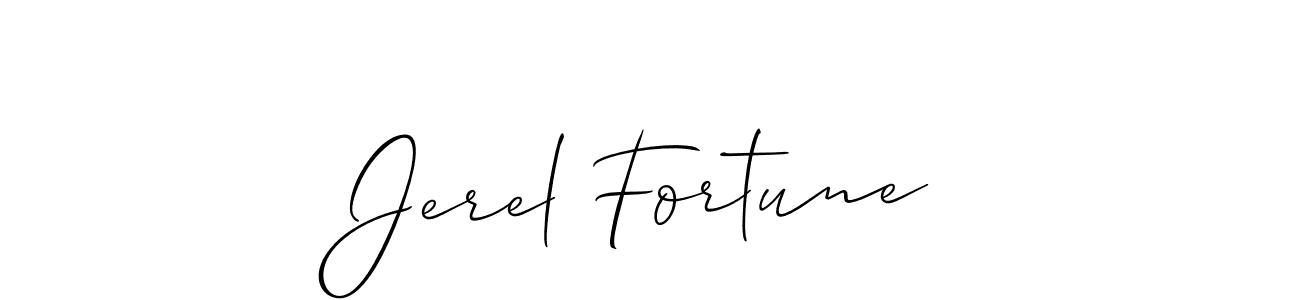 How to make Jerel Fortune signature? Allison_Script is a professional autograph style. Create handwritten signature for Jerel Fortune name. Jerel Fortune signature style 2 images and pictures png