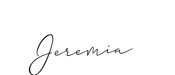 Design your own signature with our free online signature maker. With this signature software, you can create a handwritten (Allison_Script) signature for name Jeremia. Jeremia signature style 2 images and pictures png