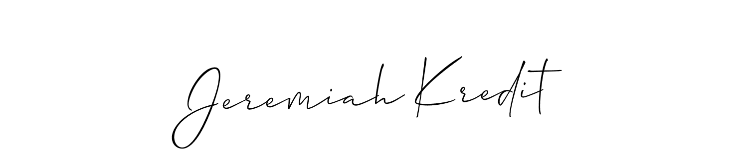 Also we have Jeremiah Kredit name is the best signature style. Create professional handwritten signature collection using Allison_Script autograph style. Jeremiah Kredit signature style 2 images and pictures png