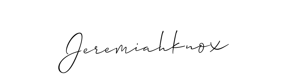 Also we have Jeremiahknox name is the best signature style. Create professional handwritten signature collection using Allison_Script autograph style. Jeremiahknox signature style 2 images and pictures png