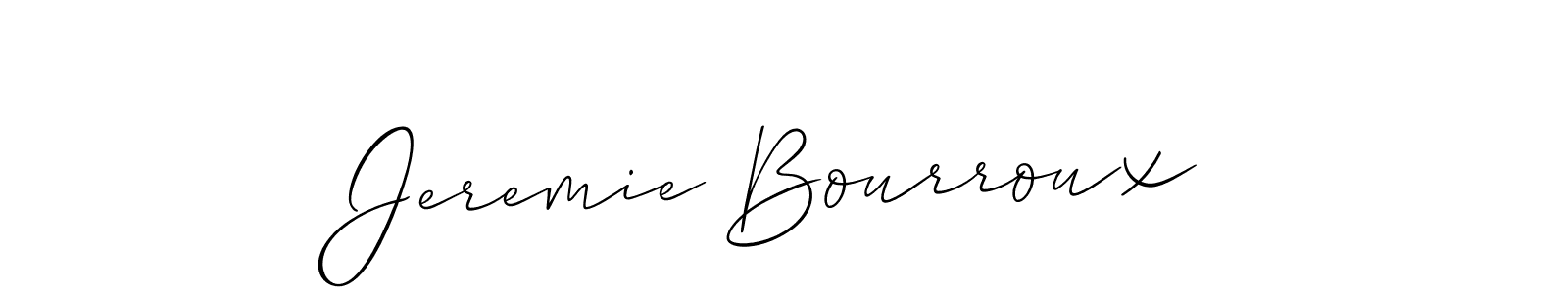 You should practise on your own different ways (Allison_Script) to write your name (Jeremie Bourroux) in signature. don't let someone else do it for you. Jeremie Bourroux signature style 2 images and pictures png