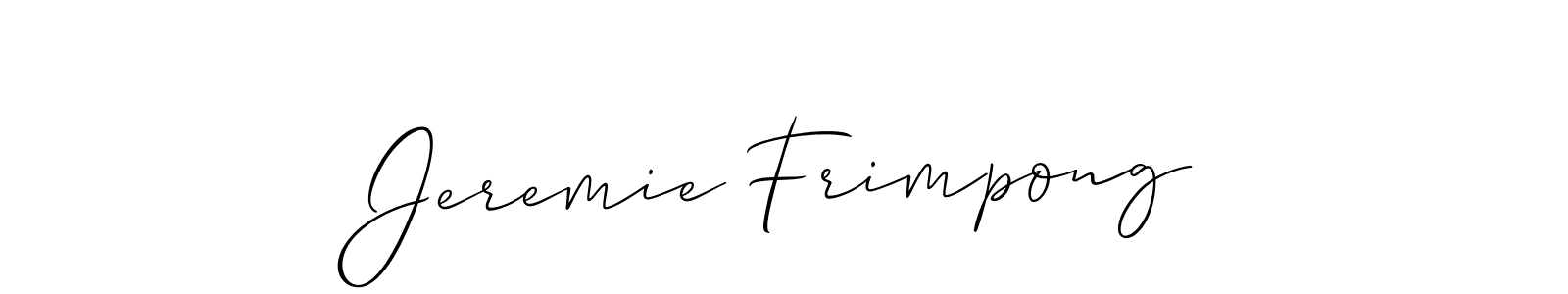 Also we have Jeremie Frimpong name is the best signature style. Create professional handwritten signature collection using Allison_Script autograph style. Jeremie Frimpong signature style 2 images and pictures png