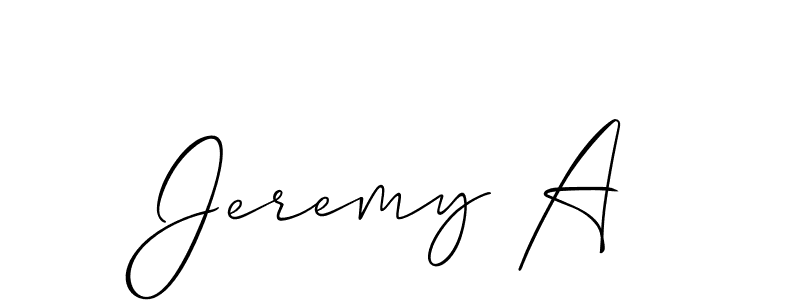 Use a signature maker to create a handwritten signature online. With this signature software, you can design (Allison_Script) your own signature for name Jeremy A. Jeremy A signature style 2 images and pictures png