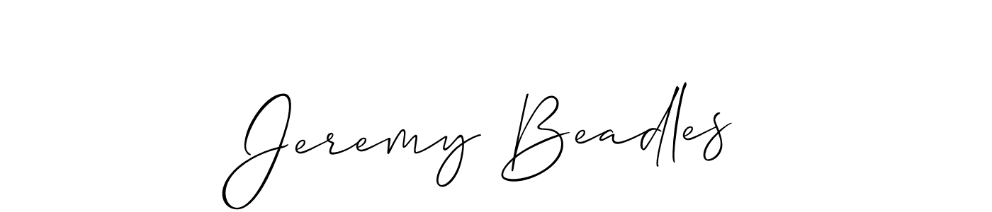 You can use this online signature creator to create a handwritten signature for the name Jeremy Beadles. This is the best online autograph maker. Jeremy Beadles signature style 2 images and pictures png