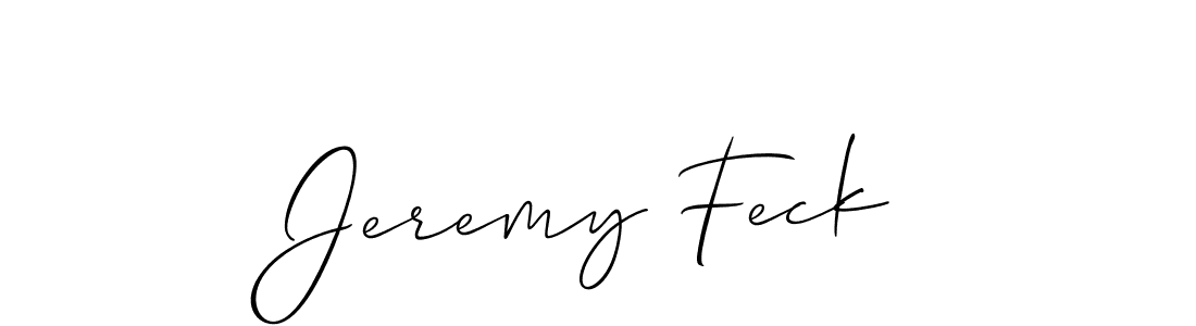 Design your own signature with our free online signature maker. With this signature software, you can create a handwritten (Allison_Script) signature for name Jeremy Feck. Jeremy Feck signature style 2 images and pictures png