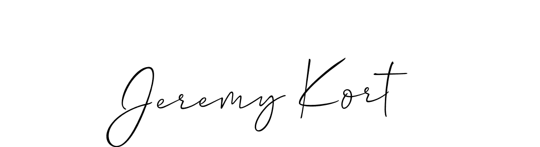 Use a signature maker to create a handwritten signature online. With this signature software, you can design (Allison_Script) your own signature for name Jeremy Kort. Jeremy Kort signature style 2 images and pictures png