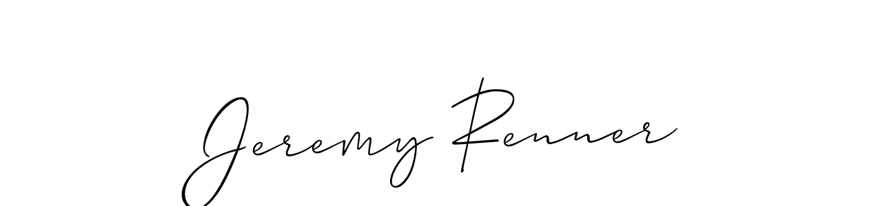 Use a signature maker to create a handwritten signature online. With this signature software, you can design (Allison_Script) your own signature for name Jeremy Renner. Jeremy Renner signature style 2 images and pictures png